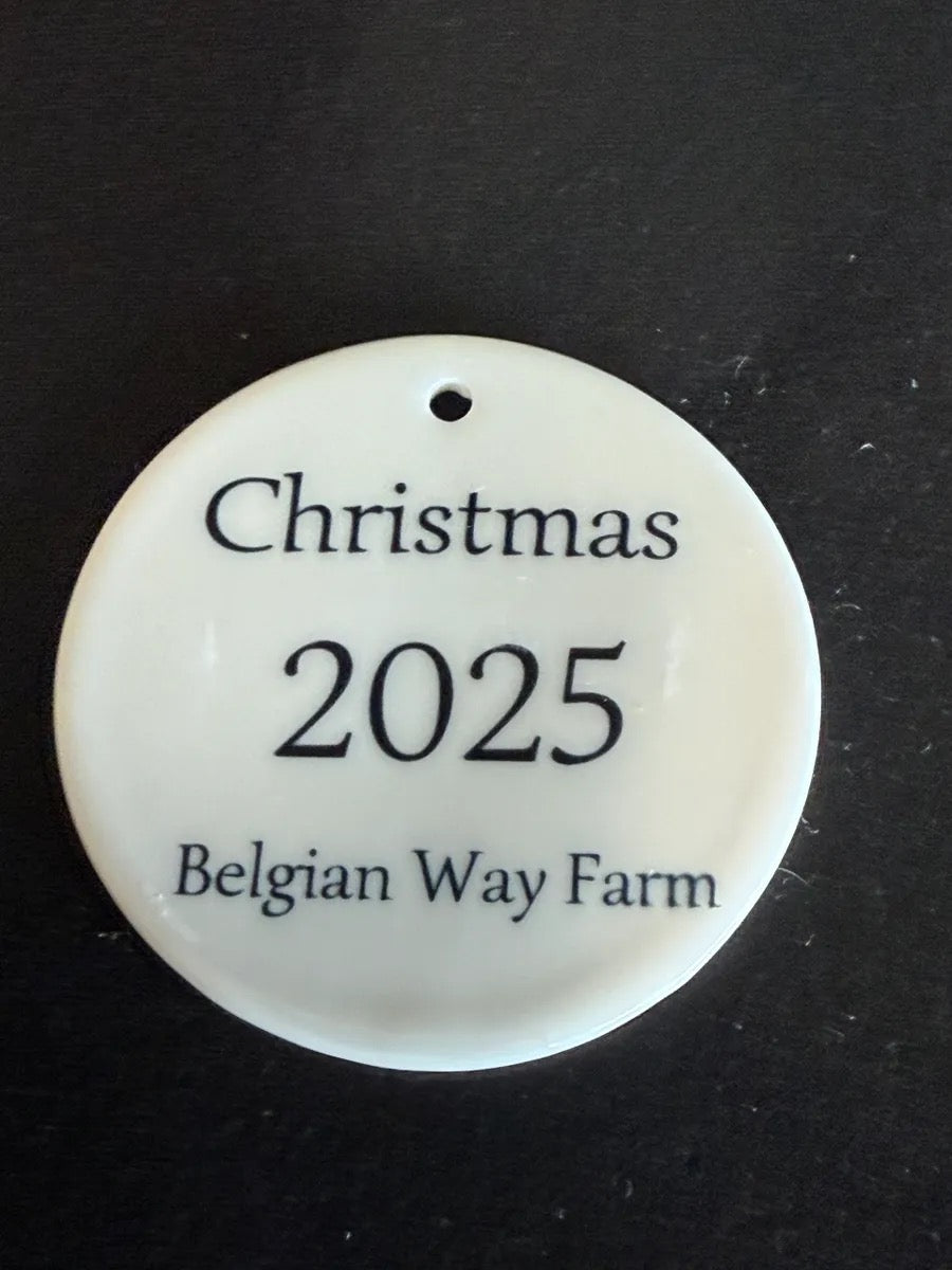 Belgian Way Farm Ceramic Double sided ornament