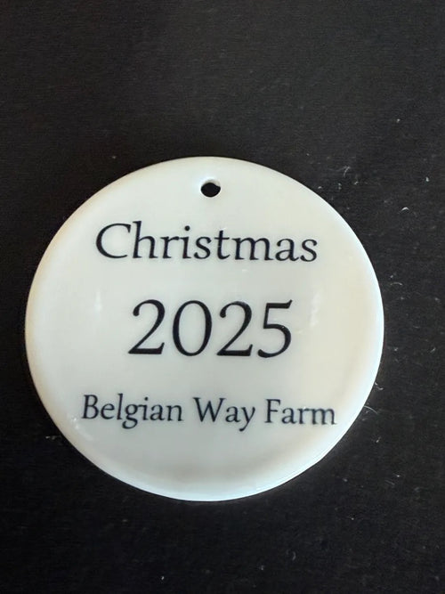 Belgian Way Farm Ceramic Double sided ornament