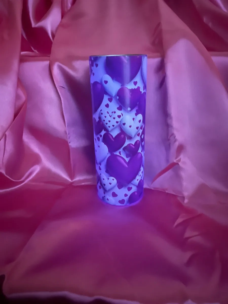 Purple Heart Valentines Tumbler