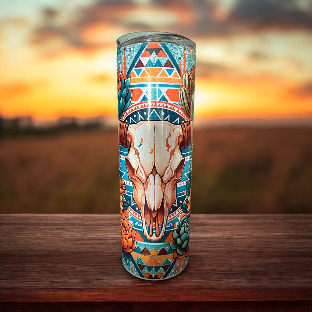 Cow Skull Tumbler