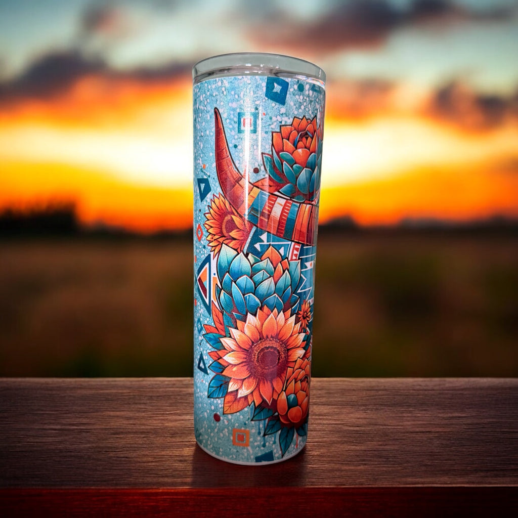 Cow Skull Tumbler