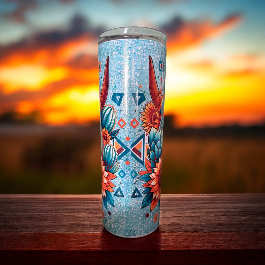 Cow Skull Tumbler
