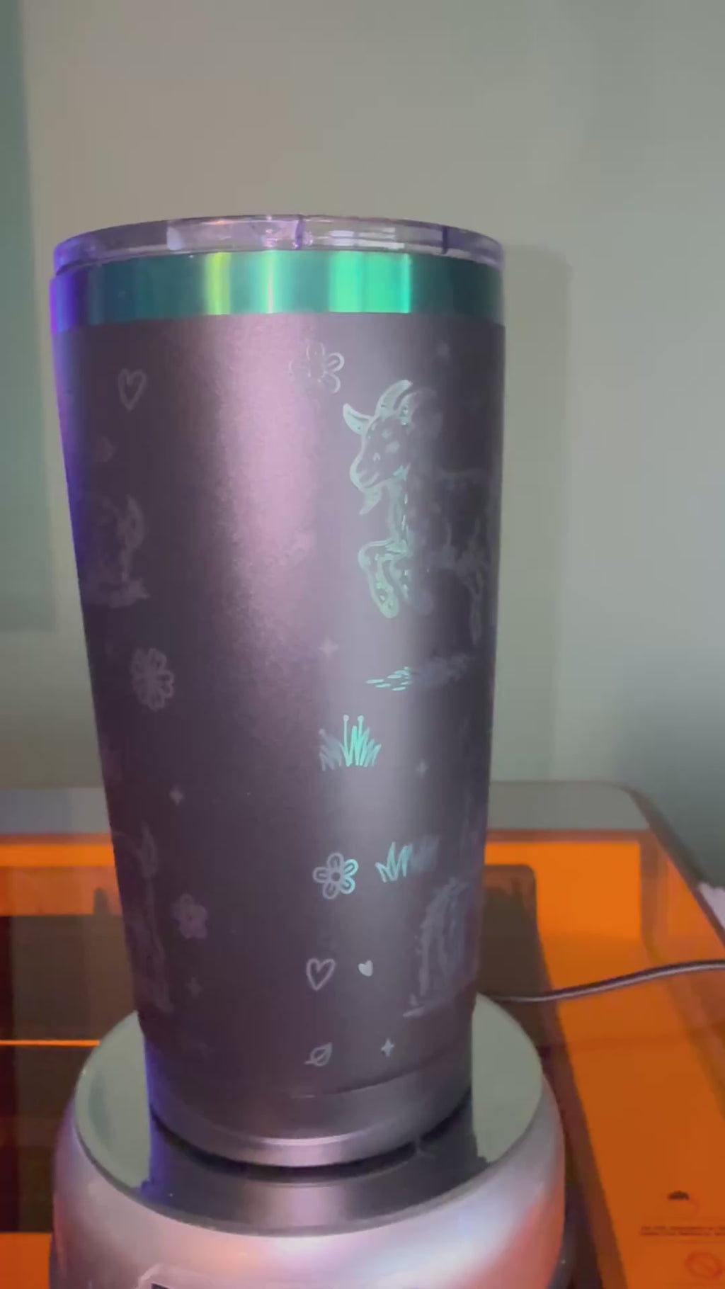 Goat Laser Engraved Tumbler